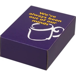 Addition Of Spot Mount Label - E-flute Tuck Box And Is Stocked, 4" X 6 1/2" X 2"