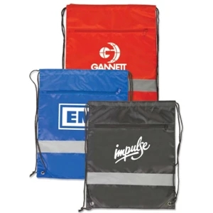 Silkscreen - Backpack Made Of 210 Denier Polyester With A Reflective Safety Stripe