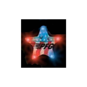 Star Stock Shape Flashing Led Button With Tie-tac Butterfly Clip Backing