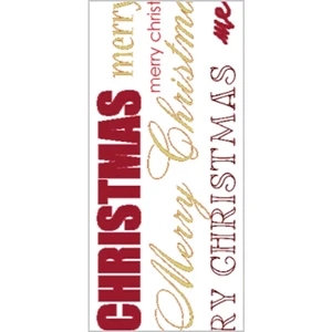 Tapetastic (r) - Merry Christmas - Repositionable Designer Tape. Acid Free And Photo Friendly