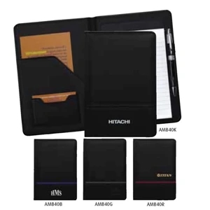 Ambition - Junior Padfolio Made Of Simulated Leather With Striped Color Accent