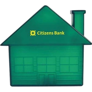 Translucent Green - Magnetic House Shaped Bank. Closeout Price! While Supplies Last