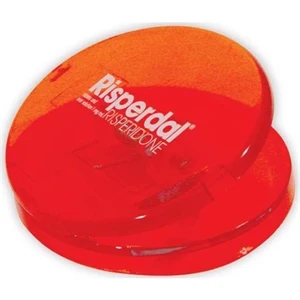 Translucent Red - Oval Magnetic Memo Clip. Closeout Price! Available While Supplies Last