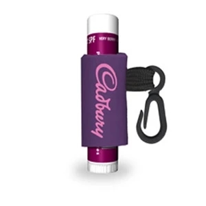 Berry Flavored Lip Balm On A Custom Leash With A Label, Spf 30 Protection