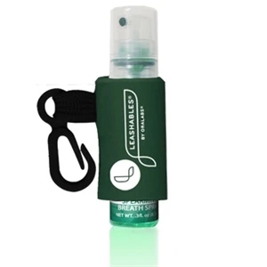 Ice Drops (r) - Spearmint - Flavored Breath Spray With Pump Bottle And Custom Leash