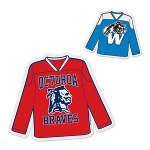 Hockey Jersey - Die Cut Car Magnet, Adheres To A Vehicle Door Or Other Metal Surface