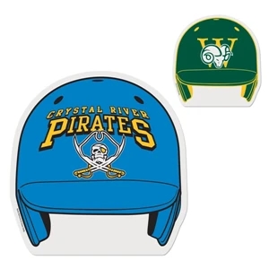 Baseball Helmet - Die Cut Car Magnet, Adheres To A Vehicle Door Or Other Metal Surface