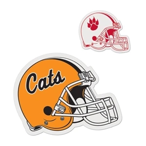 Detailed Football Helmet - Die Cut Car Magnet, Adheres To A Vehicle Door Or Other Metal Surface