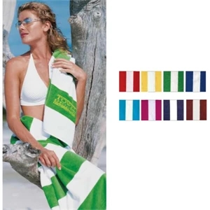 Turkish Signature (tm) - Blank - Heavyweight Horizontal Cabana Stripe Beach Towel