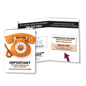 Smartline (tm);super Seal - Bifold Postcard With Magnet Tipped On, Size 4 1/8" X 11 5/8"
