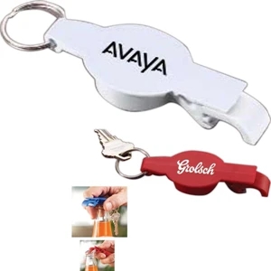 The Twist - Pad Print - Bottle Opener, Twist Off Opener And Top Popper In One Key Chain