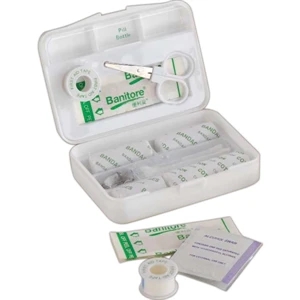 Imagcolor 4 Color Process - Standard First Aid Kit With Bandages, Scissors, Tape, Gauze, Cotton And More