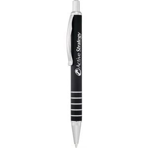 Kingston - Metal/aluminum Pen With A Retractable Click Action Mechanism And Black Ink