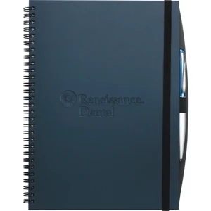 Journalbooks (r) - Premier Leather Large Journal With 70 Sheets Of Spiral-bound Lined Paper