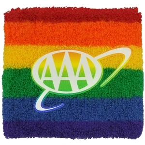 Heavyweight Rainbow Pride Wristband w/ Transfer or Applique