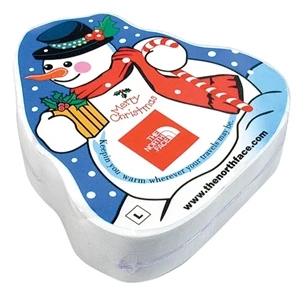 Smasht (tm) - Snowman - Santa, Snowman, Tooth And Zoo Monkey Stock Shaped White Compressed T-shirt