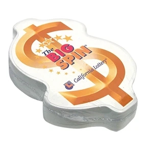 Compressed T (tm);smasht (tm) - Casino Money Sign - Shaped 100% Cotton Compressed T-shirt