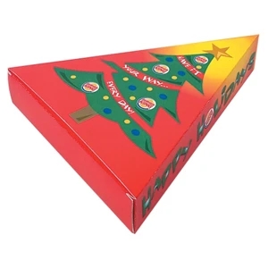 Smashbox (tm) - Christmas Tree Box - Four Color Process Custom Imprinted Compatible Compressed T-shirt Box