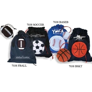 Morph - Baseball - Tote Bag Morphs Into Its Own Sports Shaped Drawstring Pouch