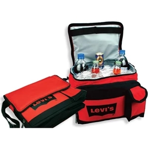 Foldaway 12 Pack Cooler Bag With Thick Insulation, Exterior Pockets For Accessories