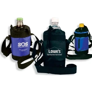 Aquatote - Insulated Bottle Cooler With Shoulder Strap And Zippered Pocket