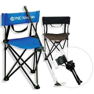 Caddie - Golf Chair Folds Easily With Shoulder Carry Strap And Padded Back