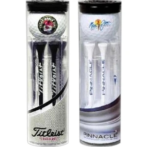 Pinnacle Gold (r) - Pinnacle Gold - Two Golf Balls In Tube With 6 - 2 3/4" Tees