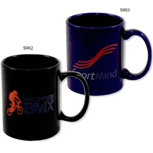 Corporate - Black - 5 Working Days - Direct Screen Colored Stoneware Mug, 11 Oz