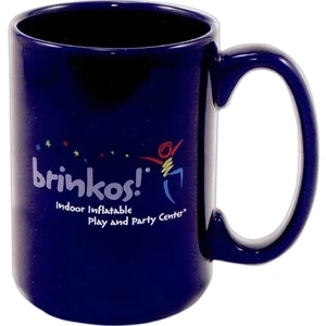 Ceo - Blue - 5 Working Days - Direct Screen Colored Stoneware Mug With D-handle Design, 15 Oz