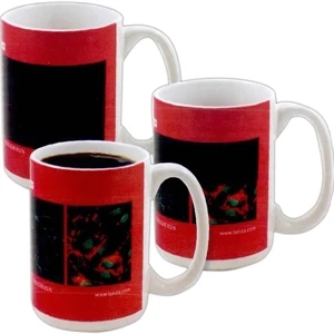 Amazink (r) - Full Color Stoneware Mug, 15 Oz., With Innovative Heat Sensitive Imprint
