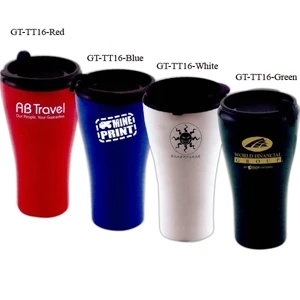 Carrera Gt - Plastic Travel Tumbler With Thumb Slide Lid In Ergonomic Design, 16oz
