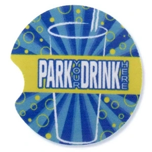 5 Working Days - Full Color Automotive Cup Holder Coaster, 2 1/2" Dia. X 1/4"