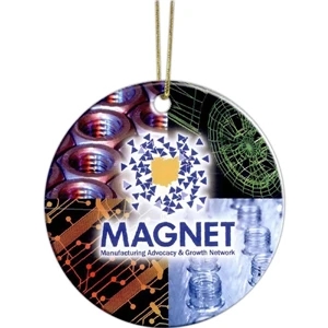 5 Working Days - Vcolor Round Full Color Ceramic Ornament, 2 1/2" Round