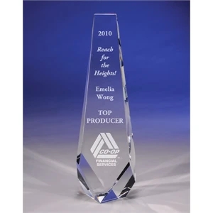 Progress - A "progress" Crystal Award By Crystal World. 10" Tall. New For 2011!