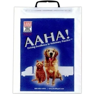 12" X 14" - Custom Printed Single Wall Plastic Bag With 3" Bottom Gusset