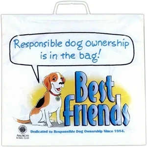16" X 14" - Custom Printed Single Wall Plastic Bag With 3" Bottom Gusset