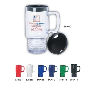 Opaque Black - Bpa Free 17 Oz. Travel Mug With Extra Thick Shell And Press In Lid