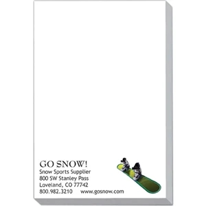 Spidertac (r) - 25 Sheets Of Notes - Standard 4" X 6" Adhesive Sticky Notes, With Adhesive On 4" Side