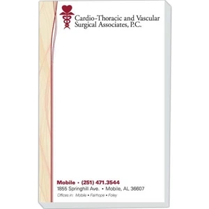 50 Sheets - Scratch Pad, 3 5/16" X 5 3/8", Free 4-color Process, White 50 Lb. Paper