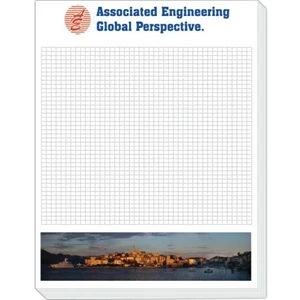 Scratch Pad With 50 Sheets, Full Color 4 1/8" X 5 3/8", White 50 Lb. Paper
