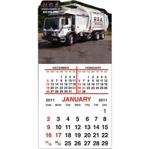 Spider Tac - Custom Shape - Repositionable Adhesive Header 12 Month Tear-off Calendar Pad