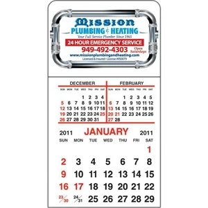 Spider Tac - Standard Shape - Repositionable Adhesive Header 12 Month Tear-off Calendar Pad