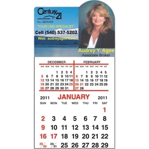 Spider Tac - Right Arch Shape - Repositionable Adhesive Header 12 Month Tear-off Calendar Pad