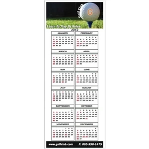 3 1/2" X 8 1/2" - Calendar Card With Full Color Imprint And Clear Coated On One Side