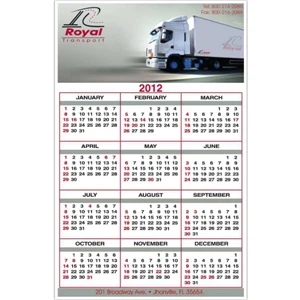 5 1/2" X 8 1/2" - Calendar Card With Full Color Imprint And Clear Coated On One Side