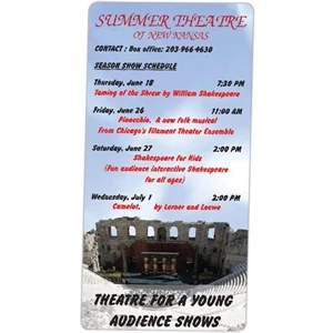 3 1/2" X 7" - Stock Shape Schedule Magnet, Stock Shape, 25 Mil. Thickness