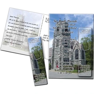 Mailer, 6" X 9", With 15 Mil Plastic 6" Bookmark. Standard Stock: 10pt. Card