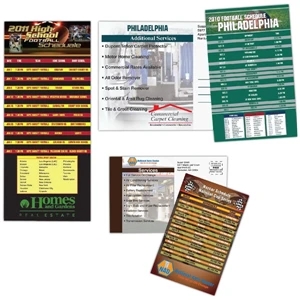 3 1/2" X 5 1/2" - Sports Schedule Mailer With Magnetic Strip On The Back