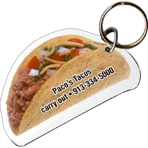 Acrylic Key Chain Cuts Out Of 3 Square Inches With 1/4" Overall Thickness
