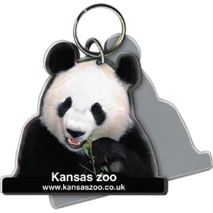 Acrylic Key Chain, 2-sided Imprint, Cuts Out Of 3 Sq. Inches, 1/4" Thickness
